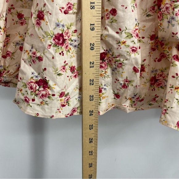 Tuckernuck Hyacinth House Cream Floral Ruffle Sleeve Addison Blouse - M - Picture 7 of 9